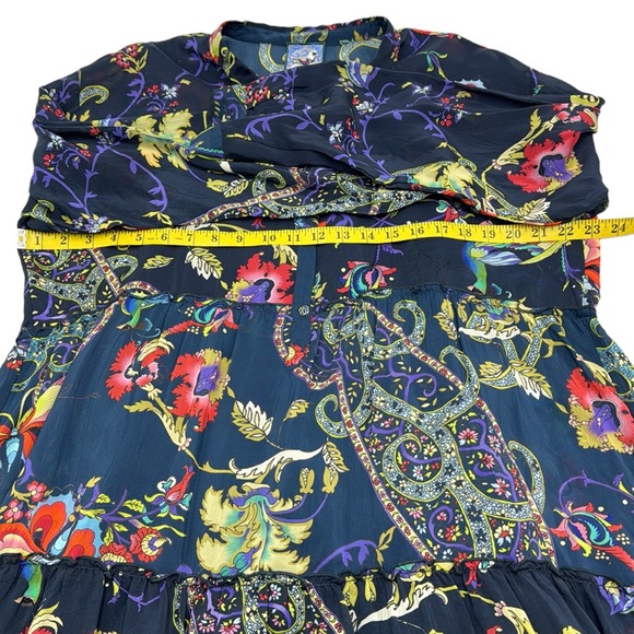Johnny Was Silk Pottery Jasmine Dress Size Large - Picture 13 of 16